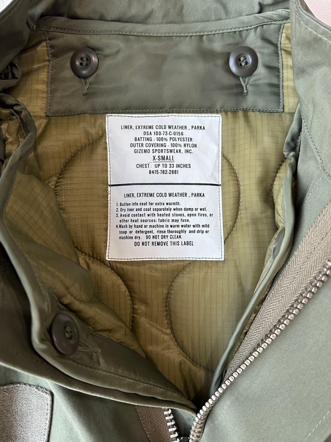 Gizemo 기제모 m65 피쉬테일 개파카 XS 상품이미지2