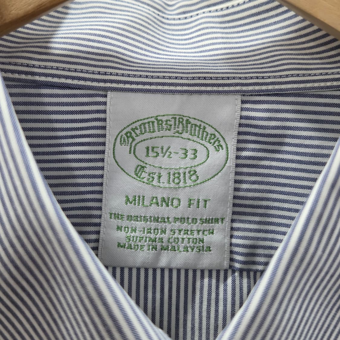 브룩스브라더스 버튼다운 스트라이프 셔츠 15.5 상품이미지2