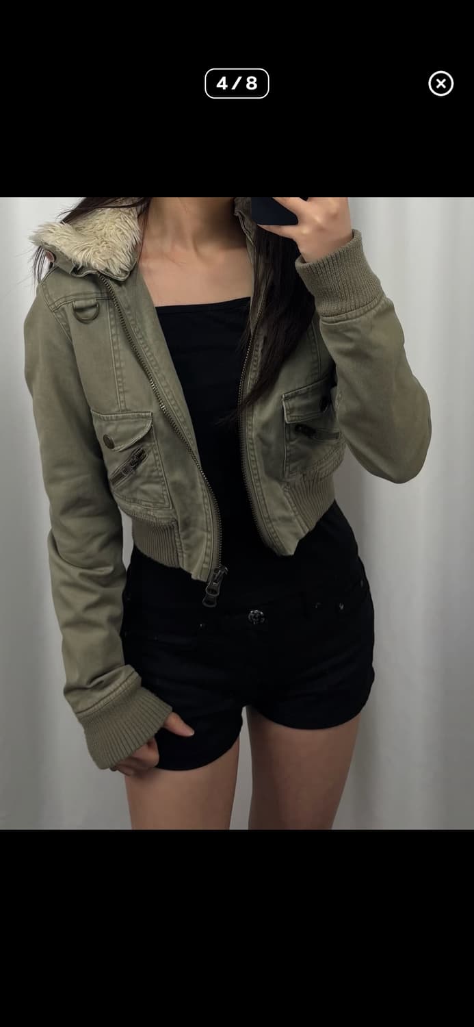 아베크롬비 y2k 퍼카라 크롭 자켓 상품이미지5