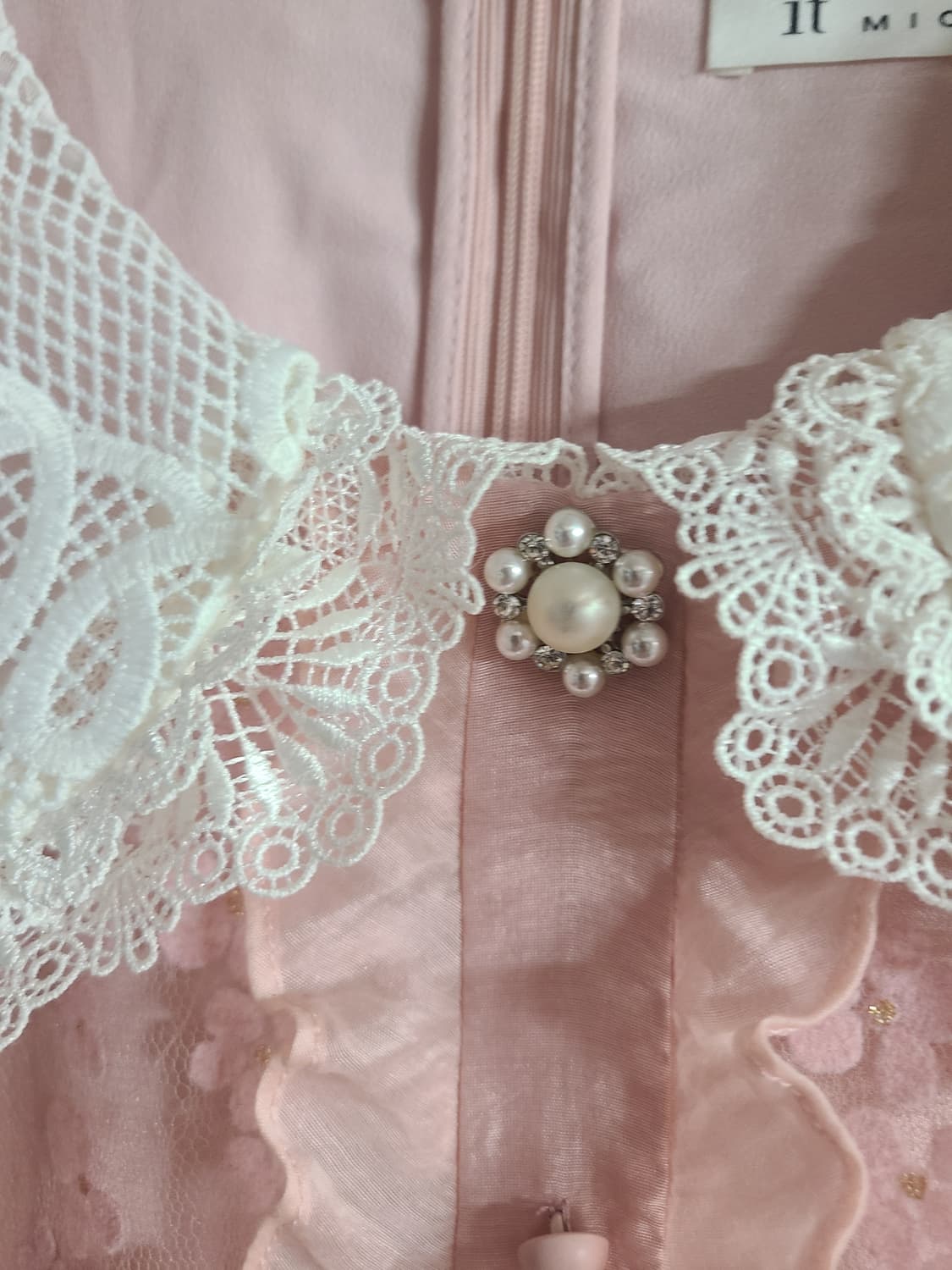 잇미샤 핑크 레이스 롱 원피스(55) 상품이미지5