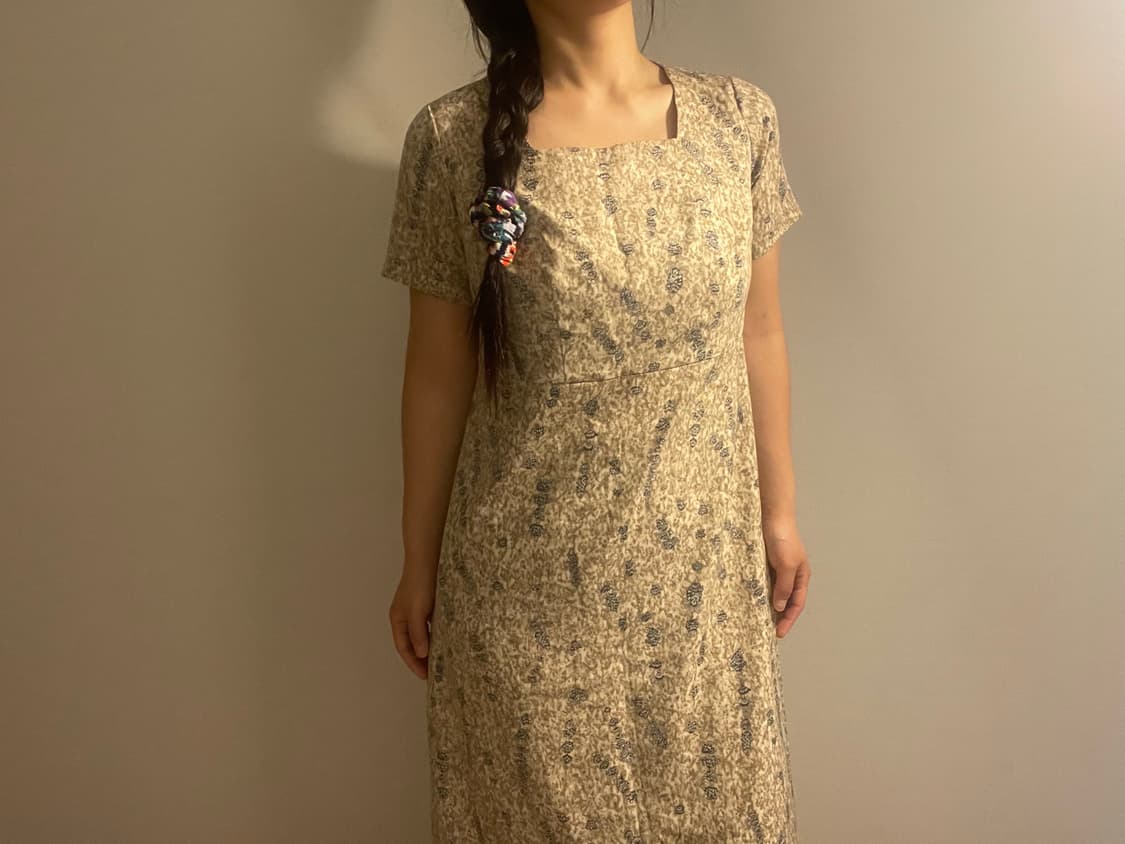 vintage flower long dress  상품이미지5