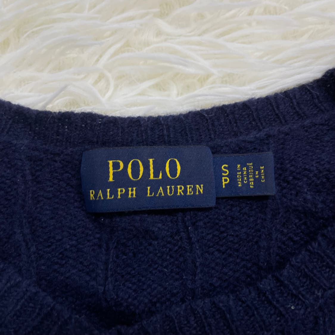 폴로 랄프로렌 포니 로고 케이블 니트 네이비 상품이미지4