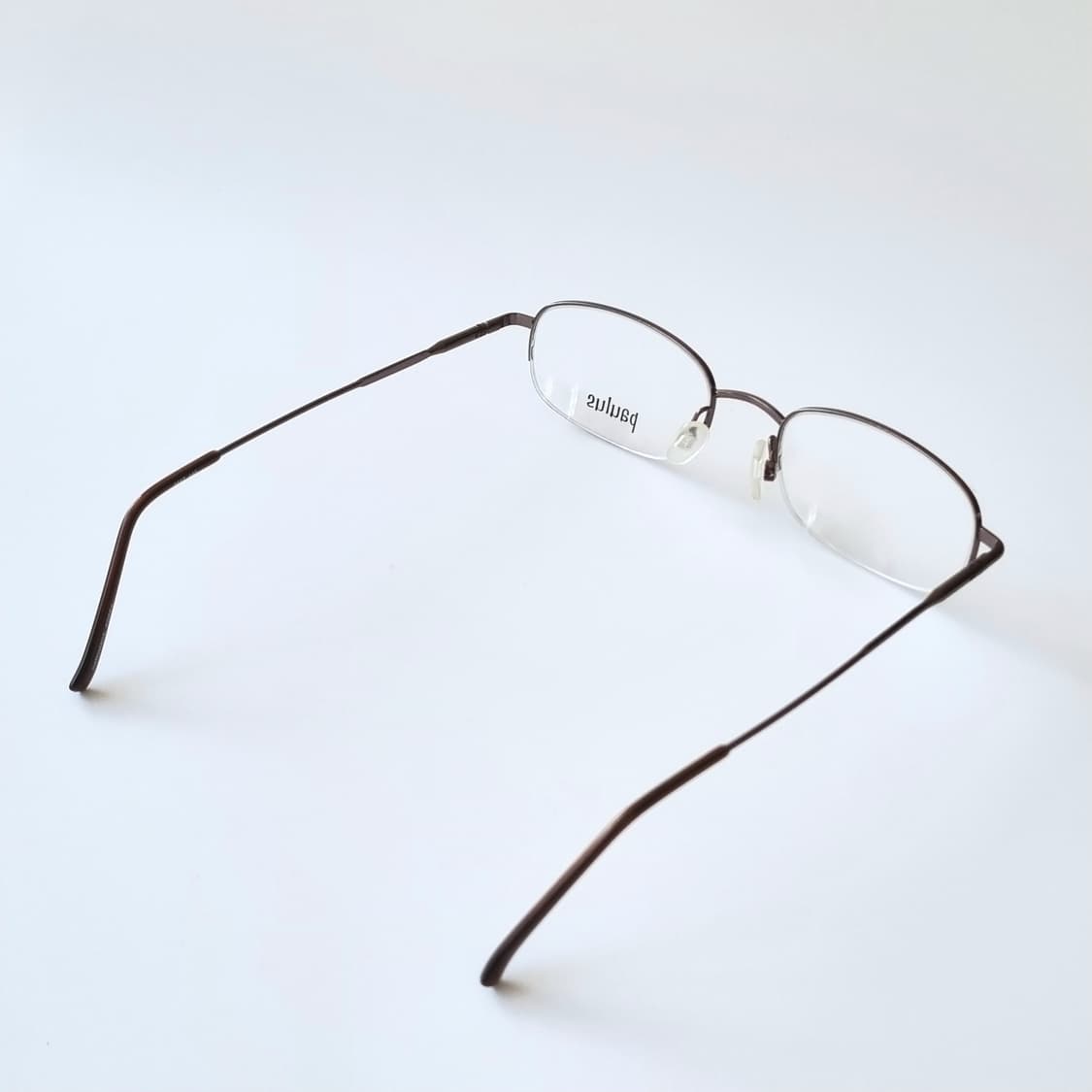 데드스탁  클래식 브라운 반무테 안경테 상품이미지5