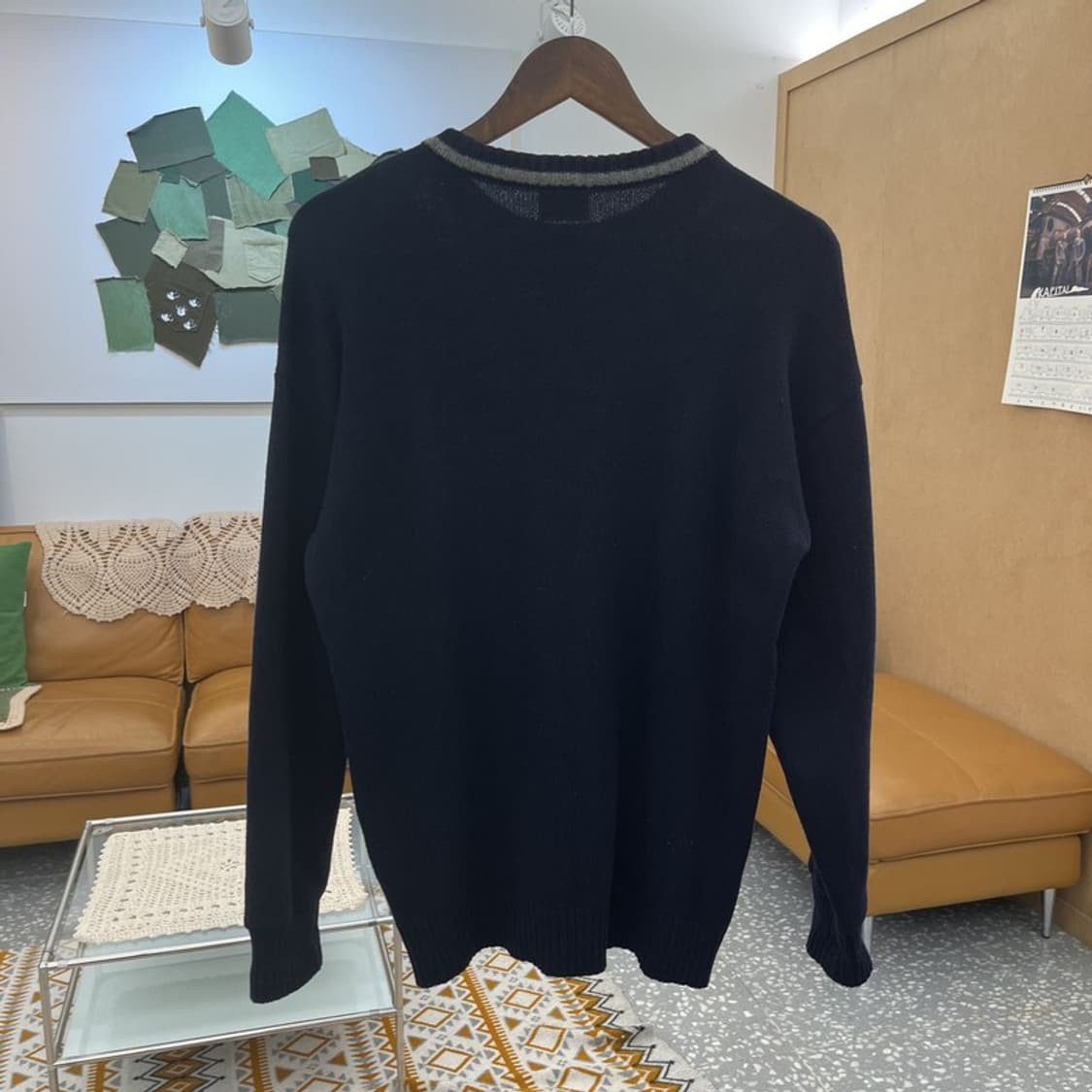 라코스테 올드스쿨 레트로 캐주얼 꽈배기 케이블 니트 100 C10706 상품이미지4