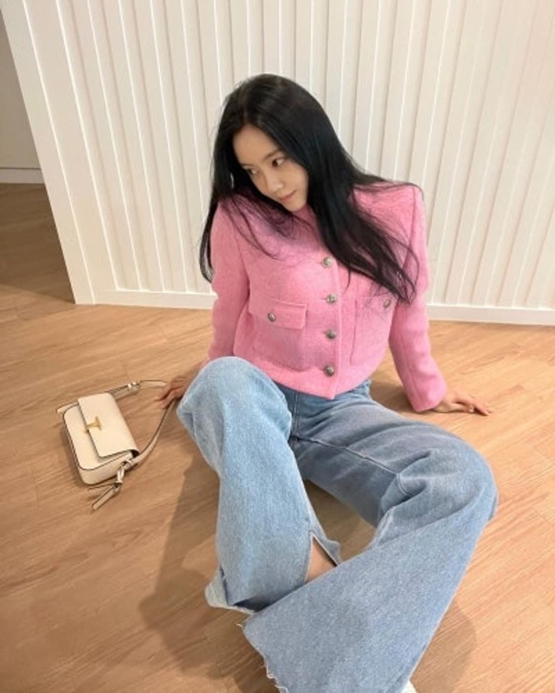 조이그라이슨 핑크 트위드 자켓 1사이즈 상품이미지2