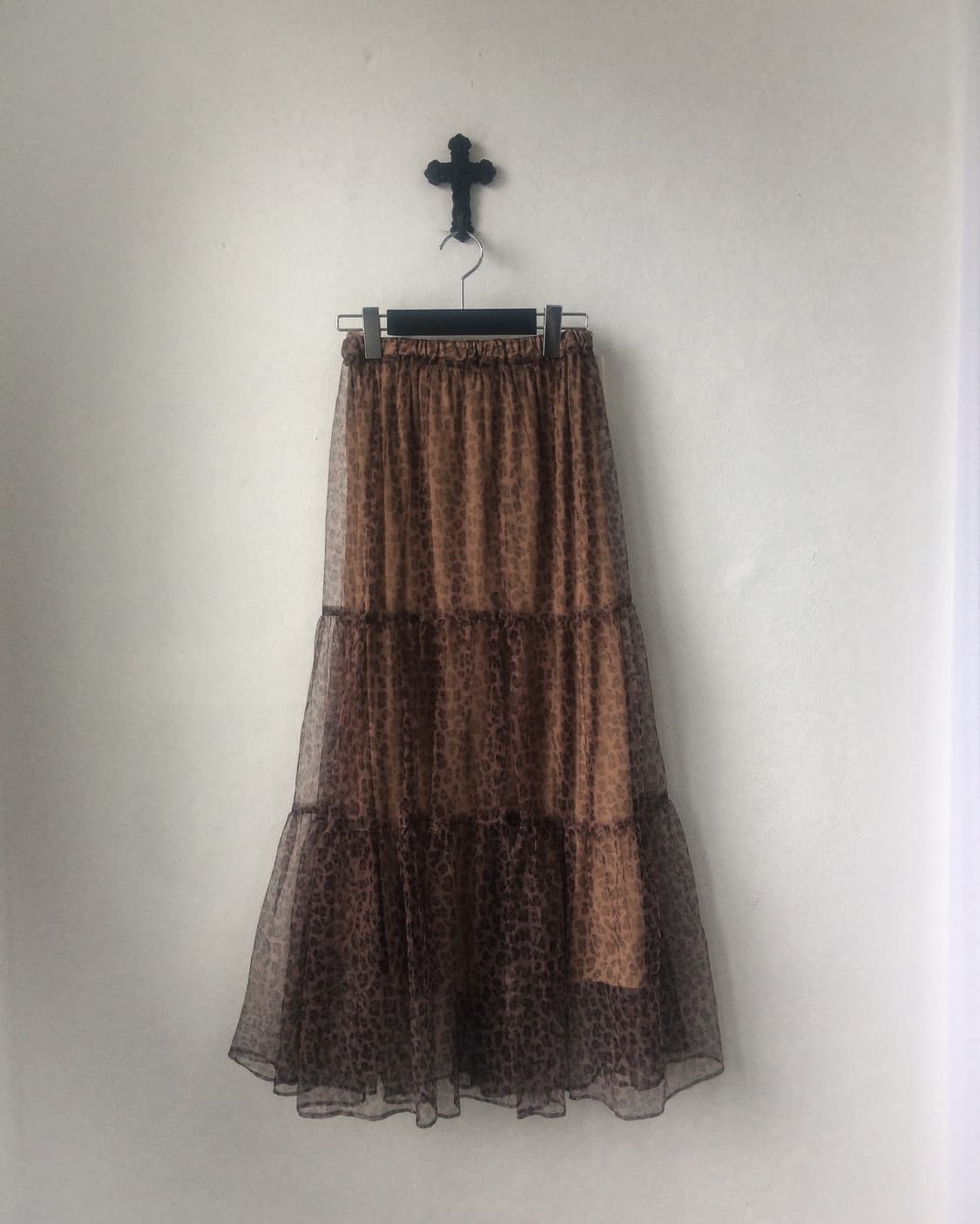Leopard pattern sha long skirt 상품이미지1