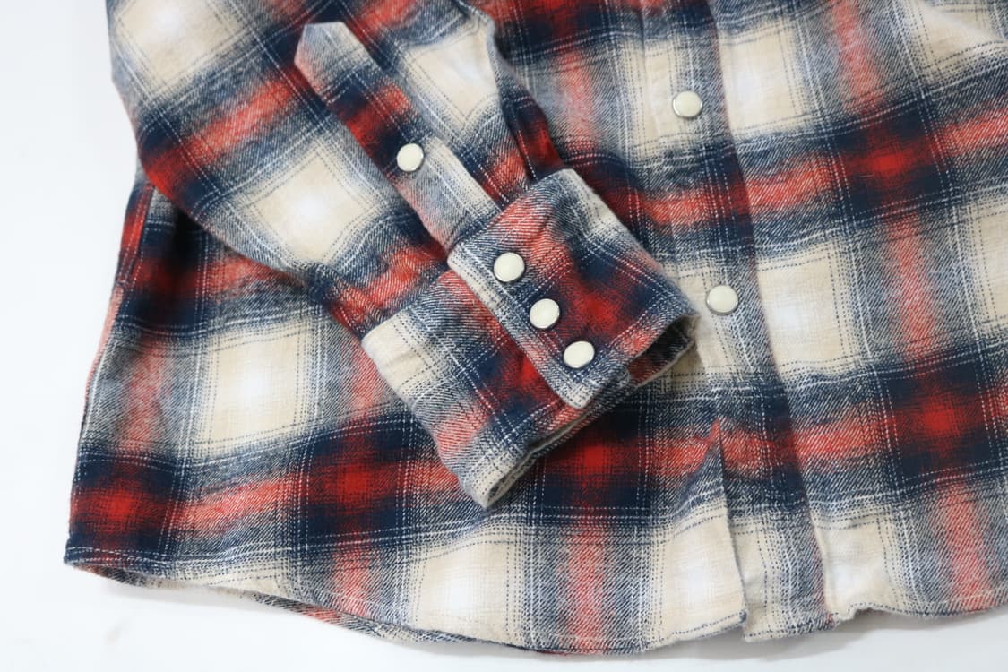 BACK NUMBER 백넘버 빈티지 웨스턴 체크 플란넬 셔츠 (M) 상품이미지5