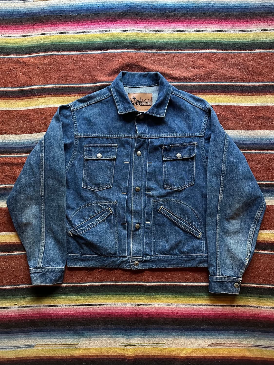 60s JC PENNEY FOREMOST 셀비지 데님 자켓 상품이미지1