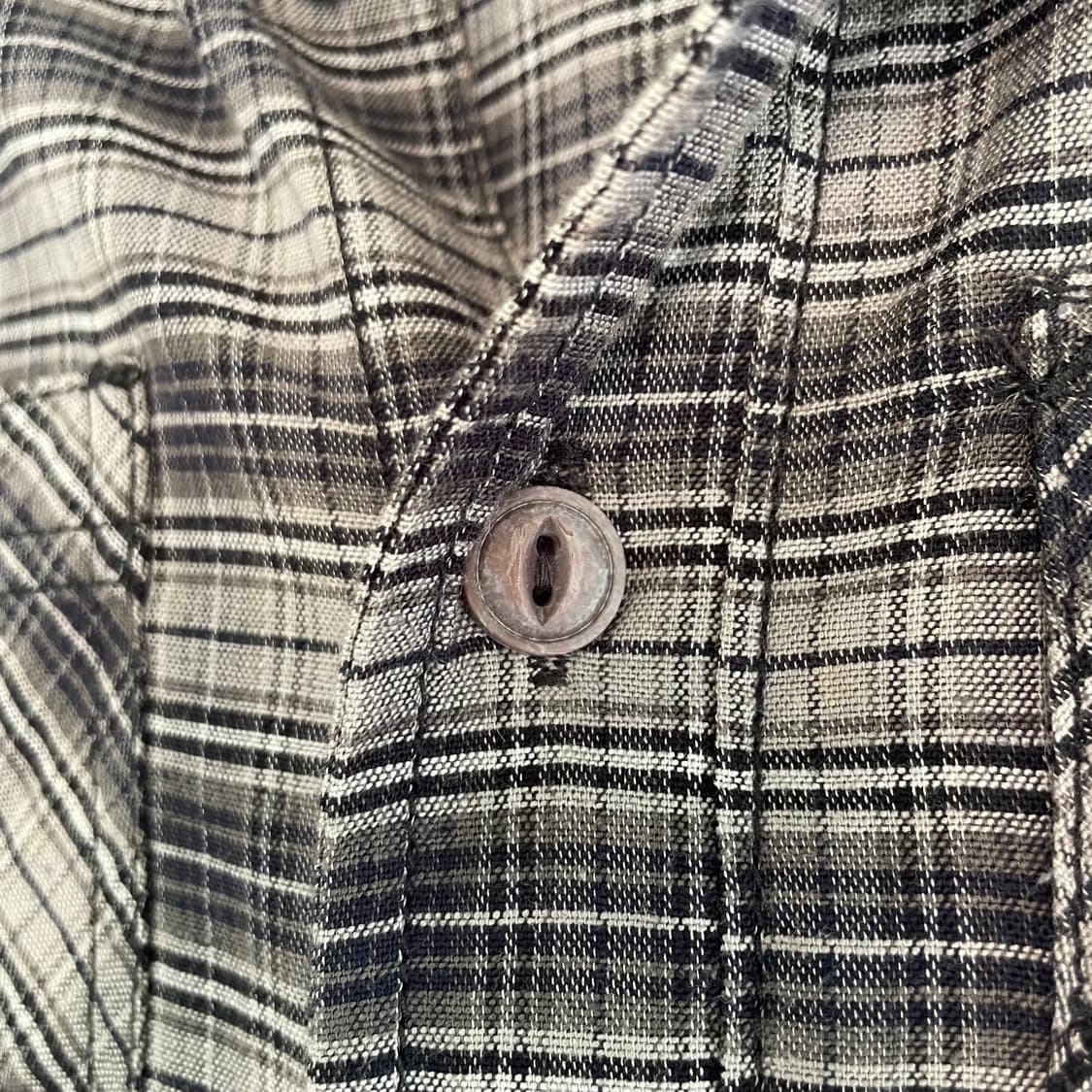 디젤 체크 블랙 그레이 반팔셔츠 상품이미지4