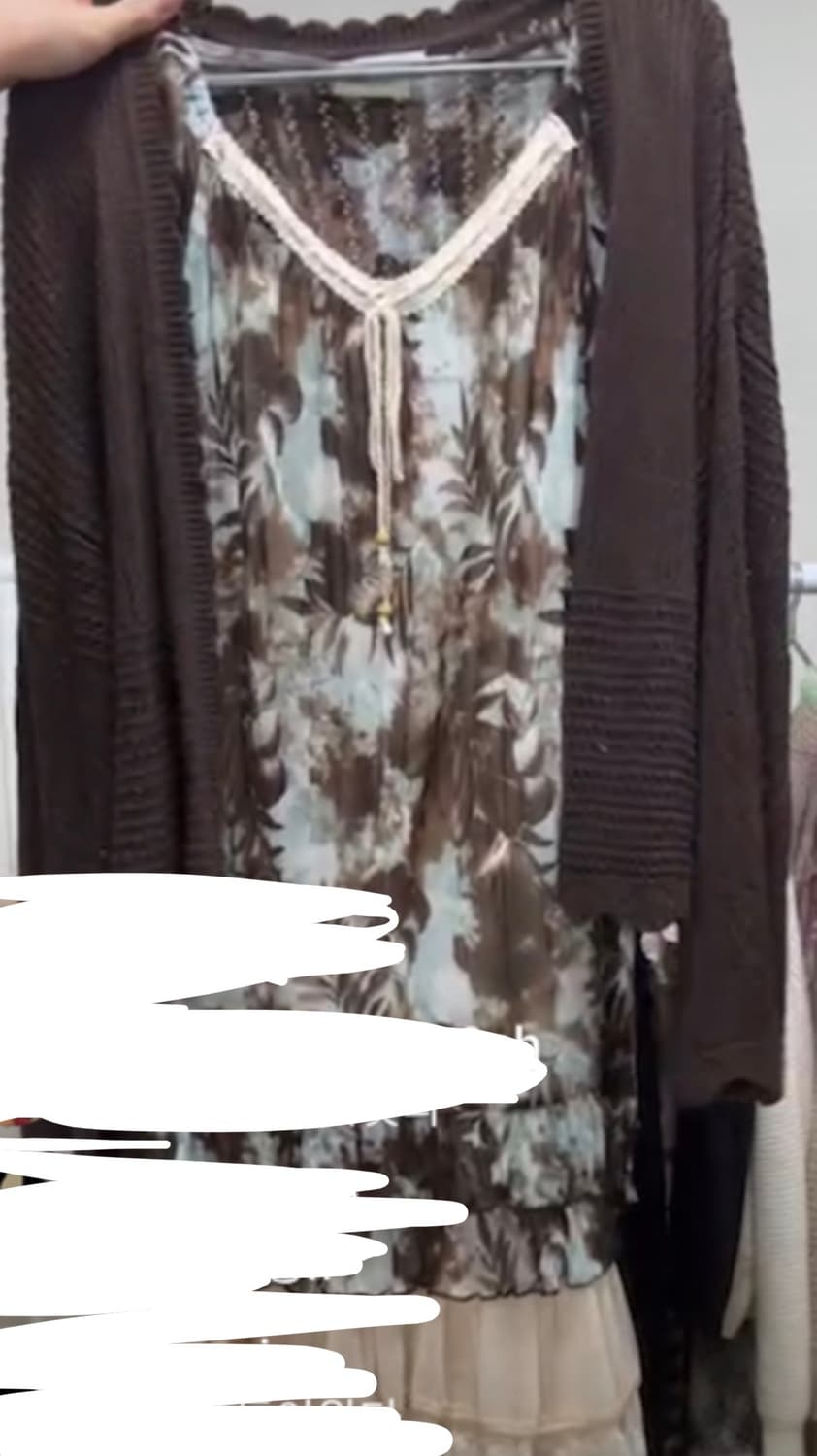 크로쉐 프릴 원피스 | 크로셰 민트초코 히피 페어리 블라우스 로사체리 깔 상품이미지5