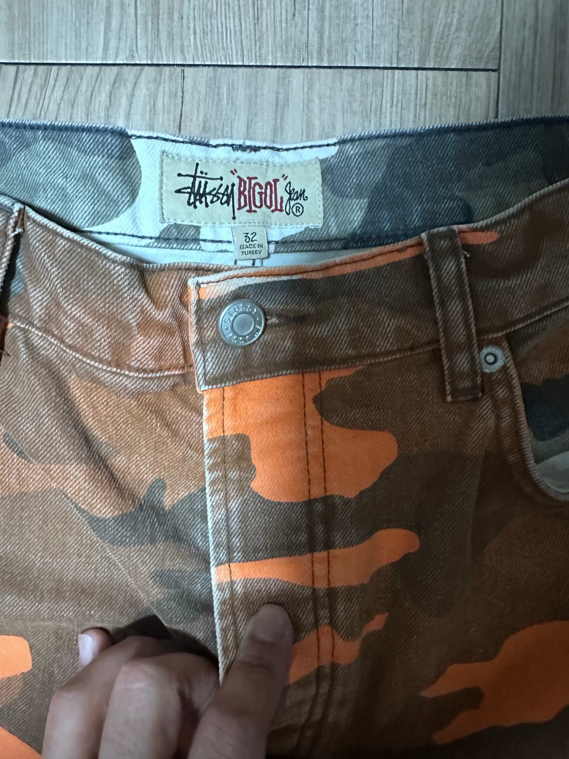 스투시 스프레이 다이 빅 올 진 오렌지 카모 32 상품이미지2