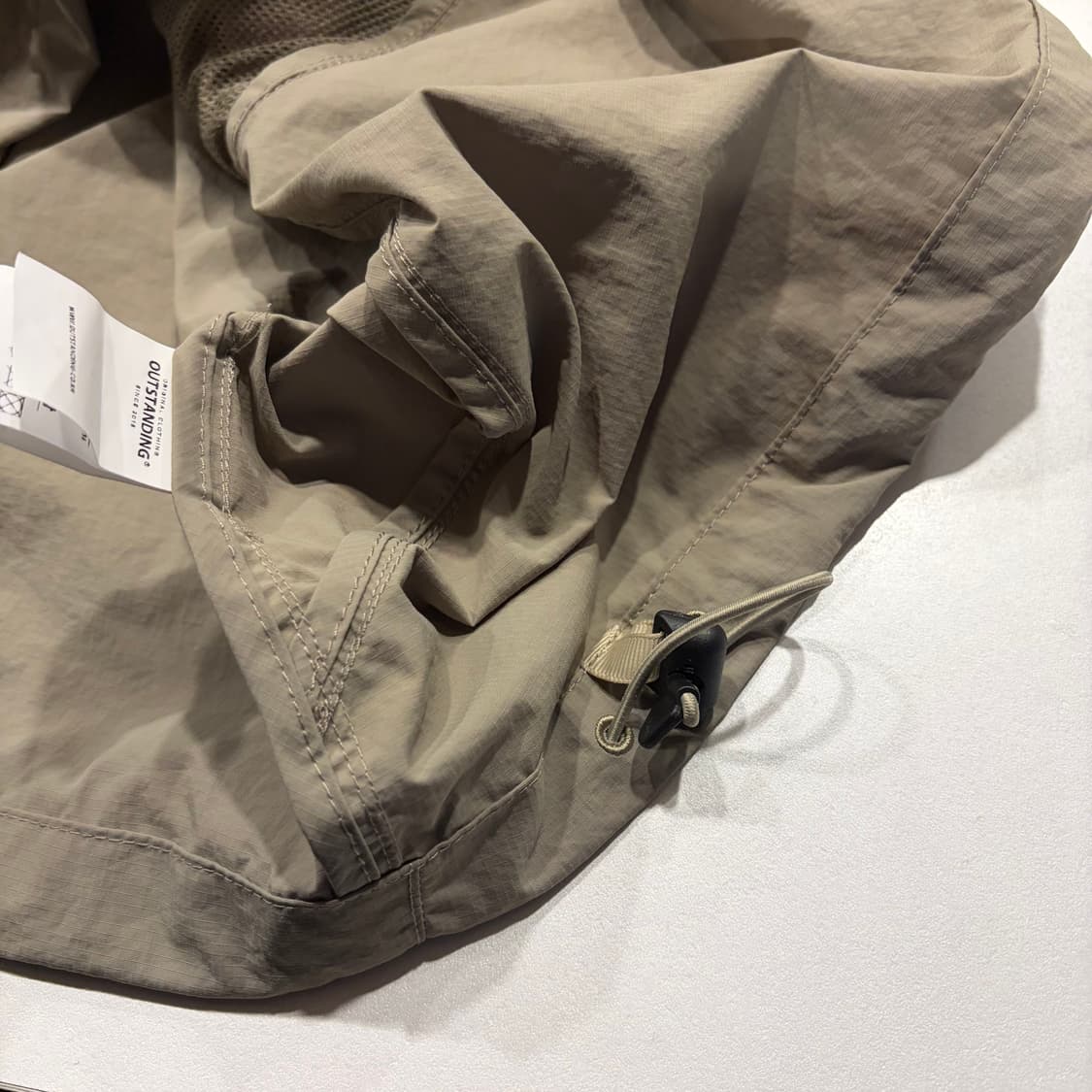 [3] 아웃스탠딩 PCU 후드 바람막이 점퍼 베이지 자켓 C607 상품이미지9