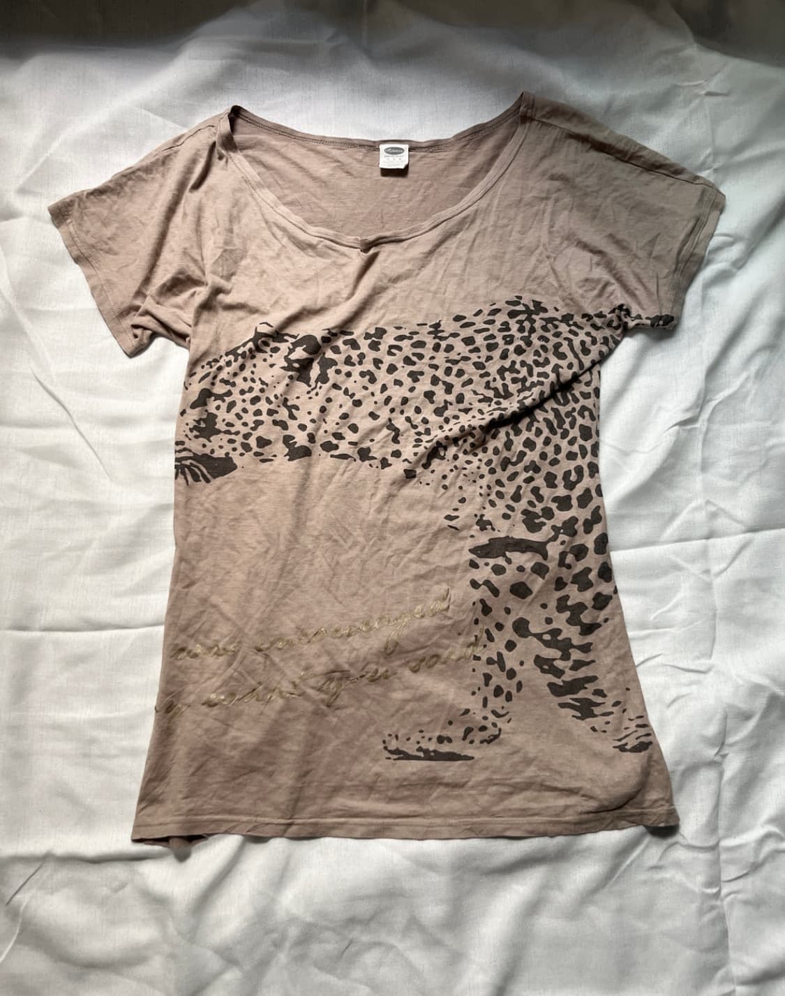 Leopard print slim t-shirt 상품이미지1