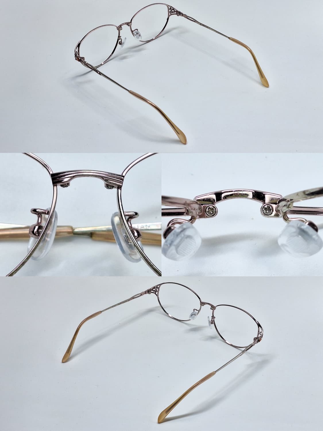 00s 일본 빈티지/ T415 보석 힌지 장식 티타늄 안경테53mm/여성 상품이미지7