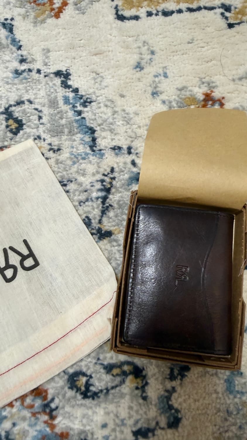 더블알엘 레더 카드 케이스 다크 브라운 상품이미지1