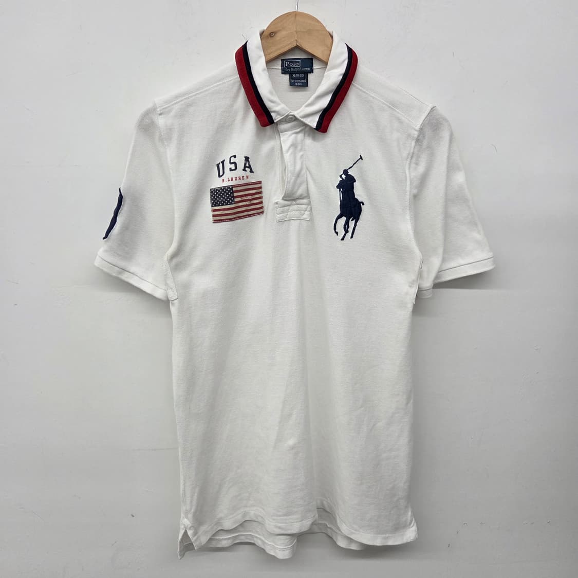 폴로 랄프로렌 빅포니 USA 반팔 카라티 화이트 여m 상품이미지2