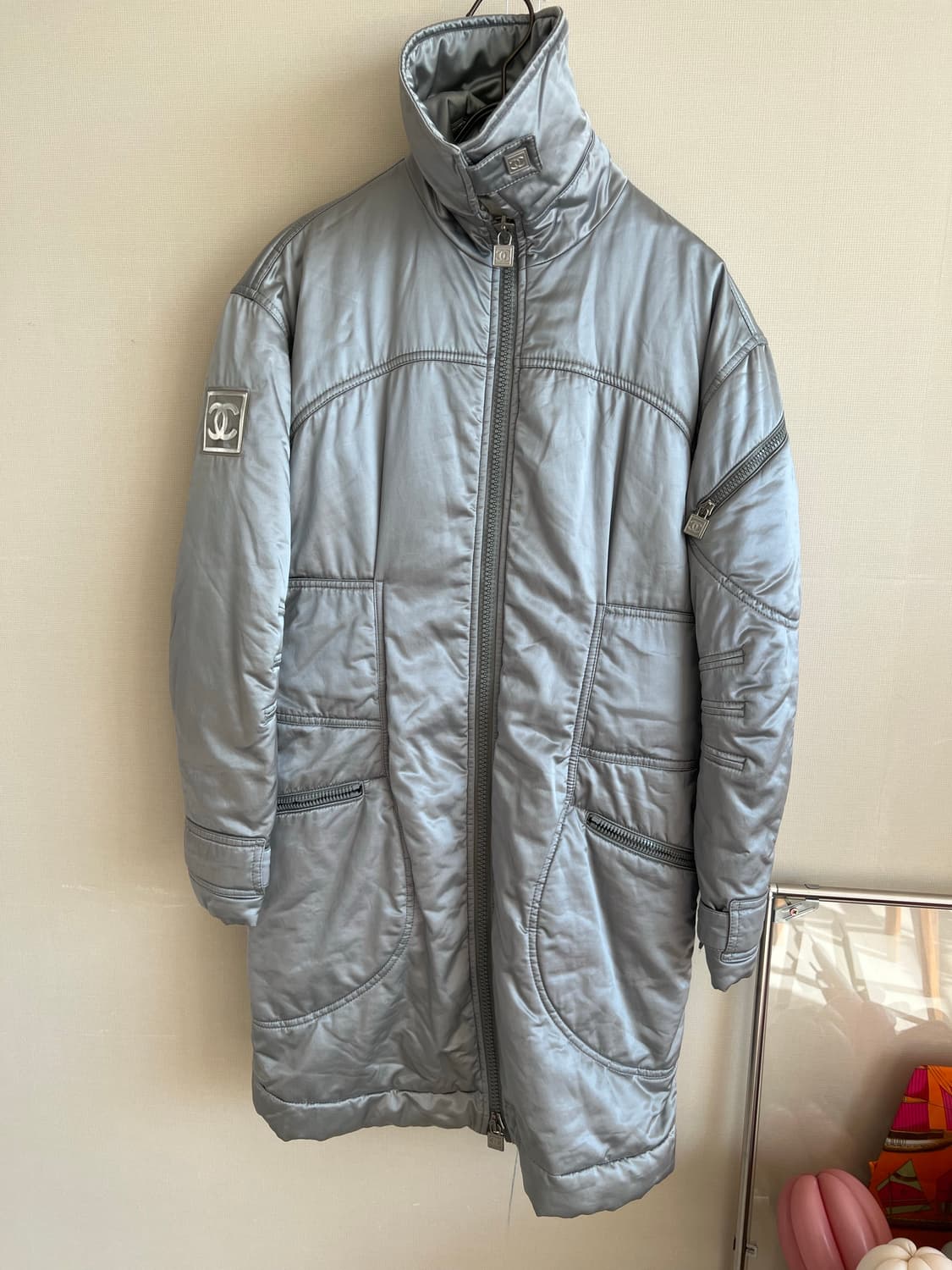 샤넬 스포츠라인 빈티지 패딩 코트38(M정도) 상품이미지1