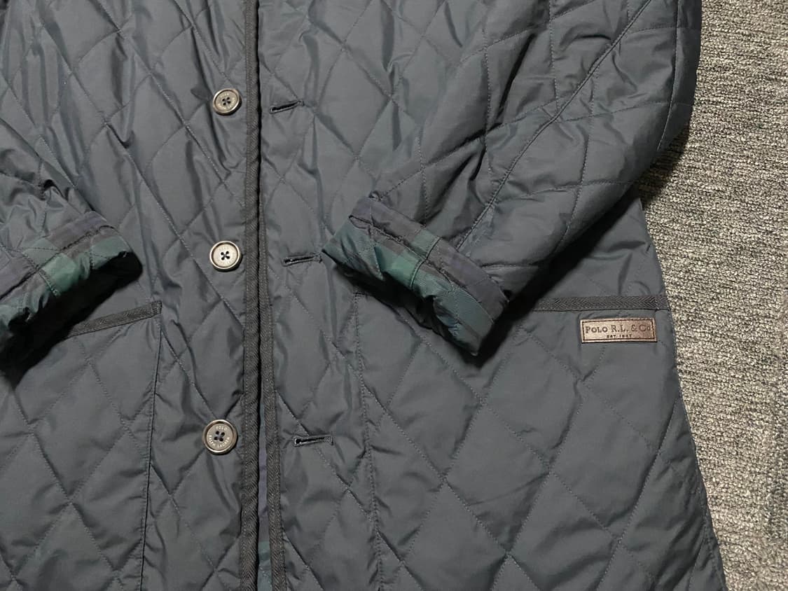 정리, 블랙와치 타탄체크 폴로 양면 리버시블 퀼팅 자켓 상품이미지2