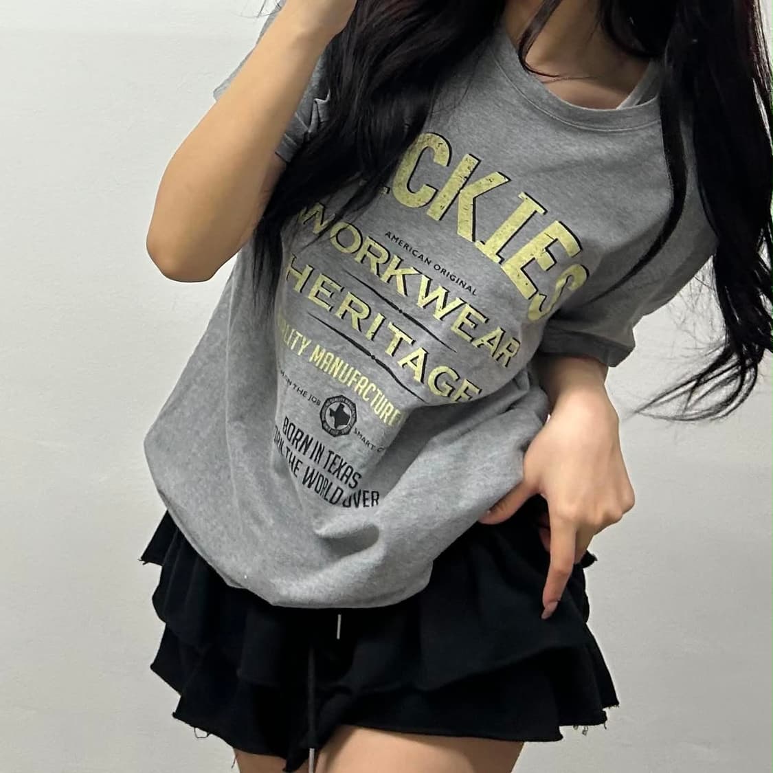 디키즈 워크웨어 헤리티지 그레이 반팔 티셔츠(L) 상품이미지1