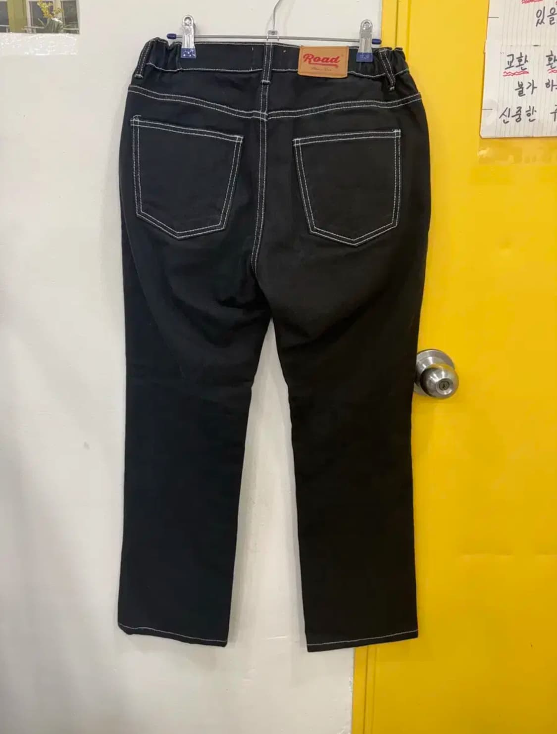 vtg 블랙 배색 스티치 데님 팬츠 상품이미지2