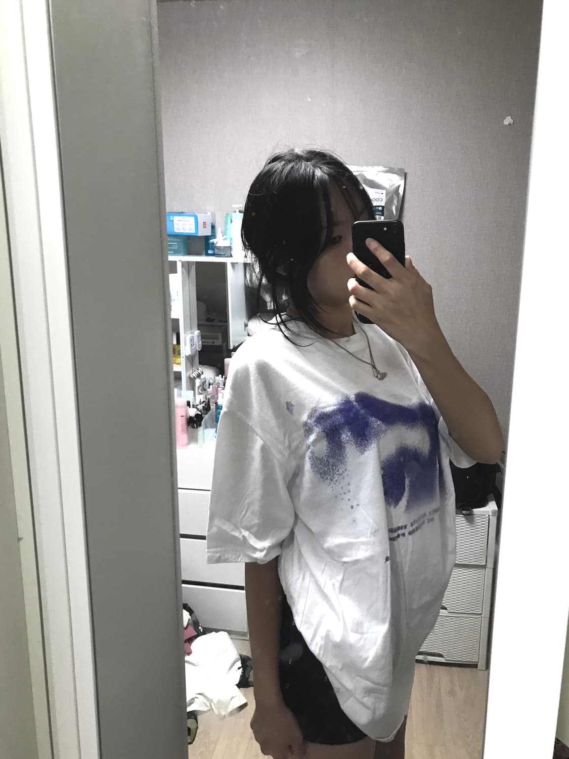 보세 블루 프린팅 티셔츠 상품이미지2