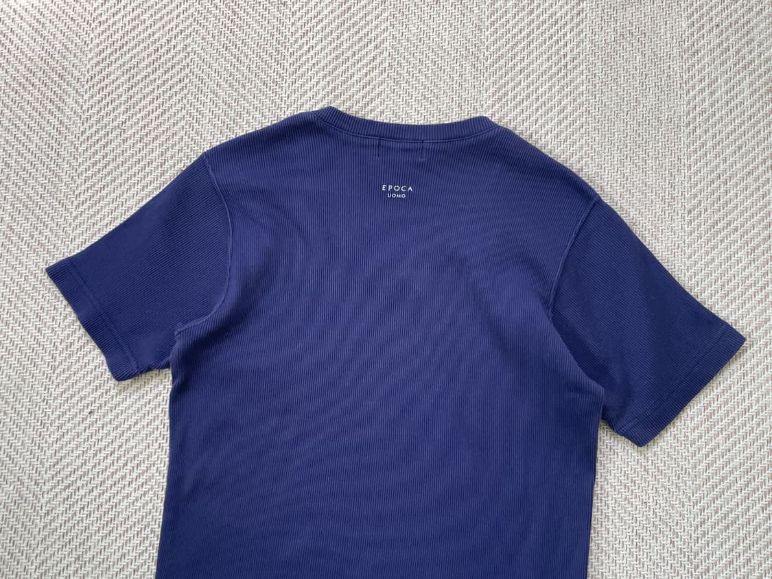 빈티지 epoca uomo 이태리 네이비 코튼 반팔티  상품이미지9
