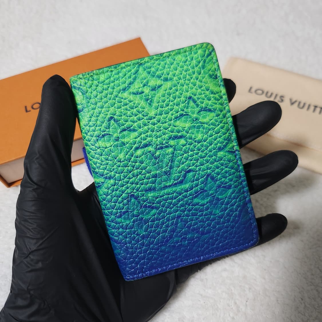 [한정판/풀구성]루이비통 토뤼옹 오거나이저 카드지갑 블루 그린 상품이미지2