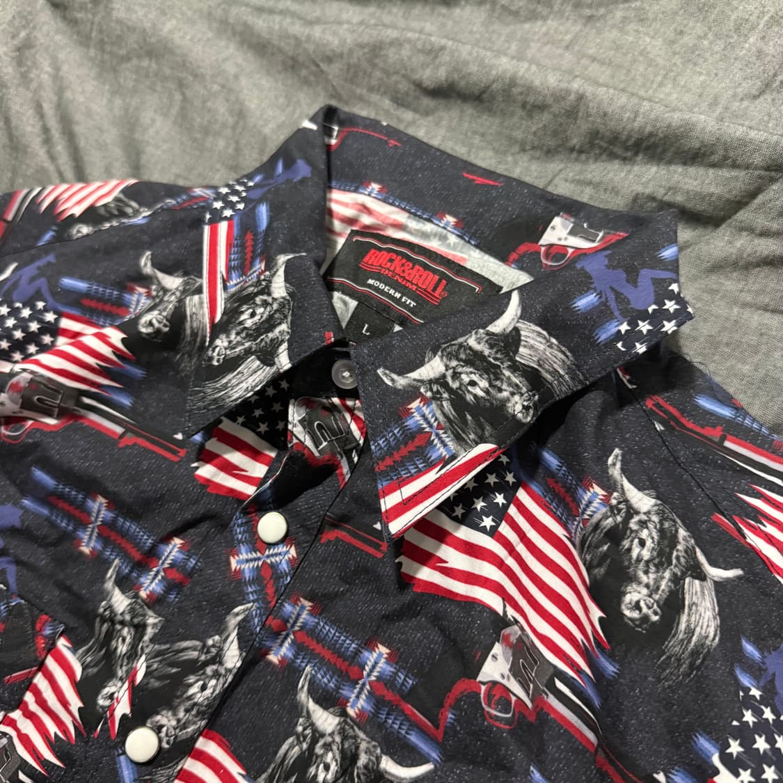 Rock & Roll Denim S/S Snap Shirt 상품이미지3