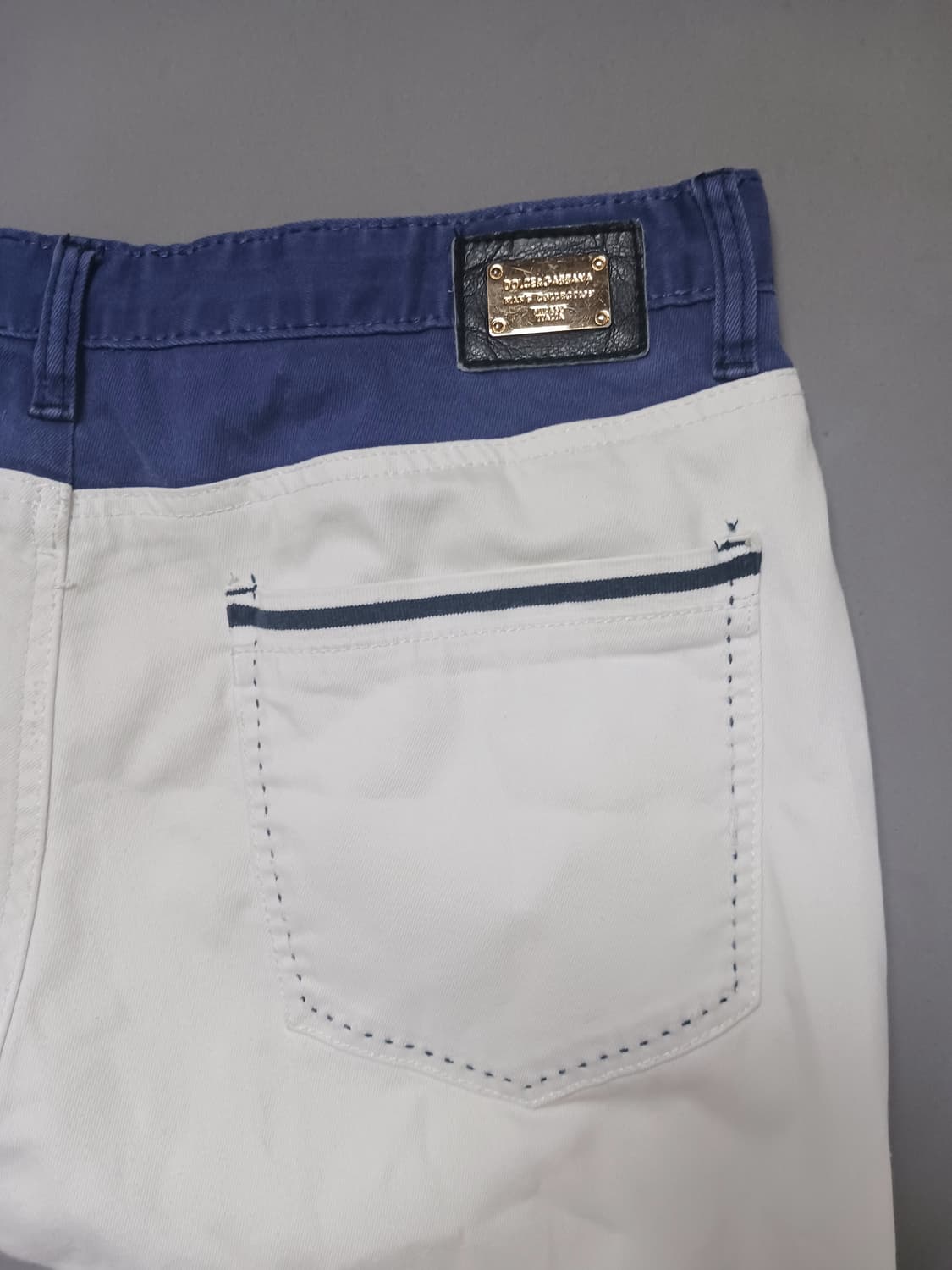 [34] 돌체앤가바나 화이트/블루 레이어드 면바지 상품이미지9