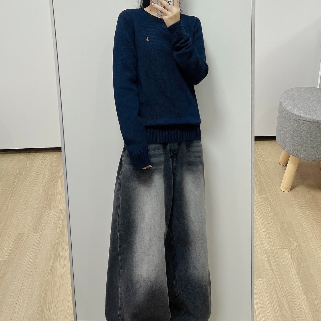 폴로 랄프로렌 멀티포니 네이비 코튼 니트 상품이미지1