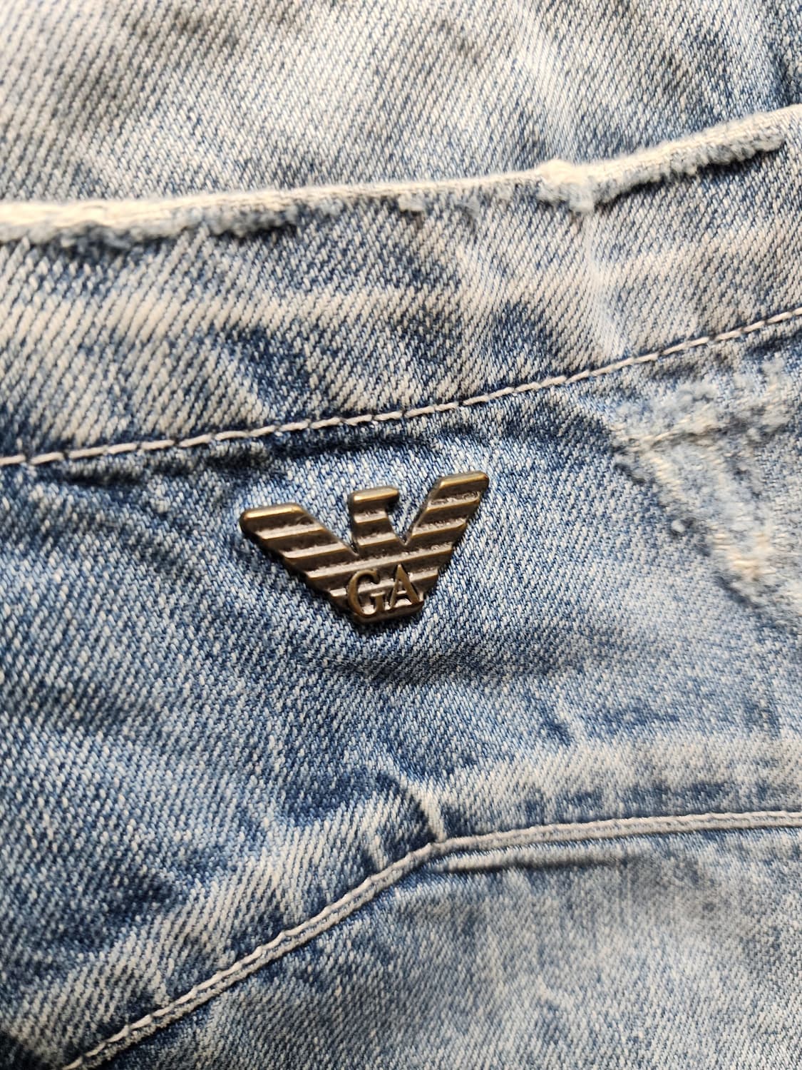 아르마니 AJ 데미지 스틸로고 디트로이드 청바지 상품이미지6