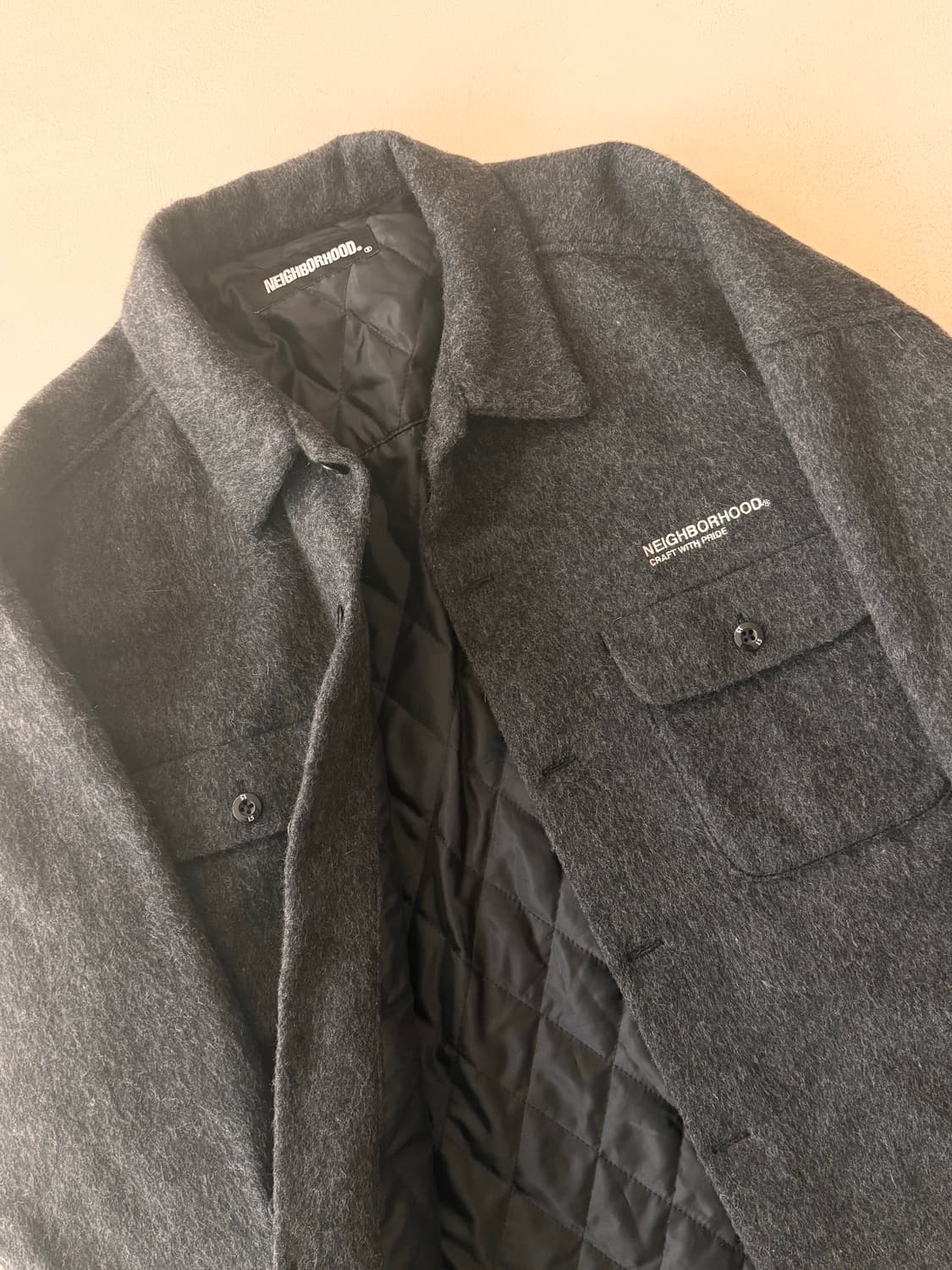 네이버후드 워크 셔츠 자켓 다크그레이 2사이즈 상품이미지3