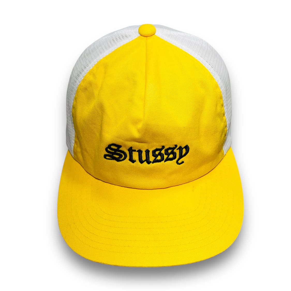 스투시 OE 올드 잉글리시 로고 옐로우 트러커 캡 상품이미지4