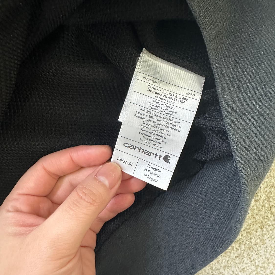 M 칼하트 라인드 풀 지프 후드 0317D 상품이미지3