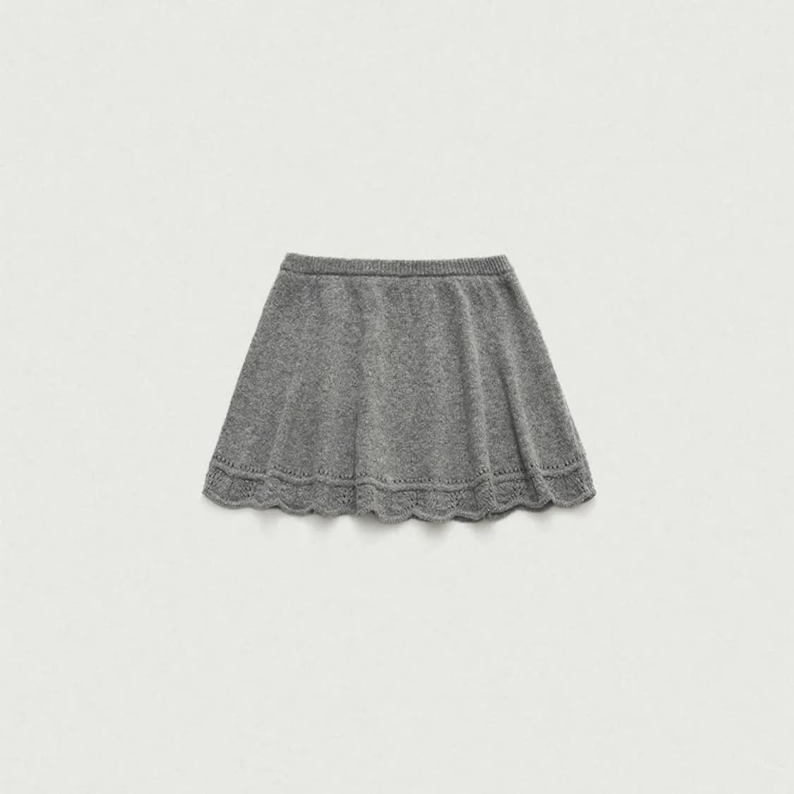 더바넷 클레어 스캘럽 니트 스커트 knit skirt 상품이미지1