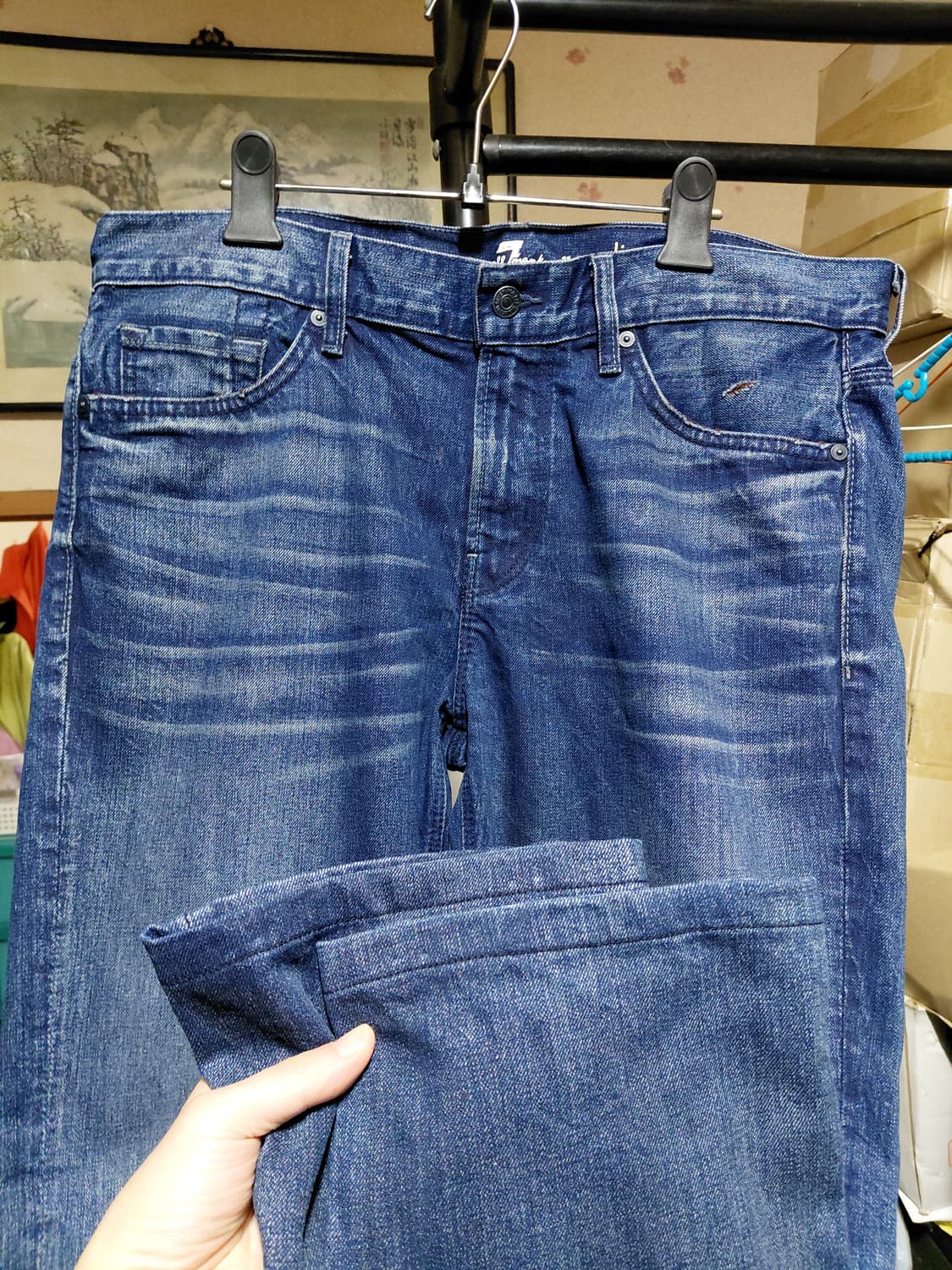 [세븐진]슬림 스트레이트핏 데님 청바지 36사이즈 상품이미지9