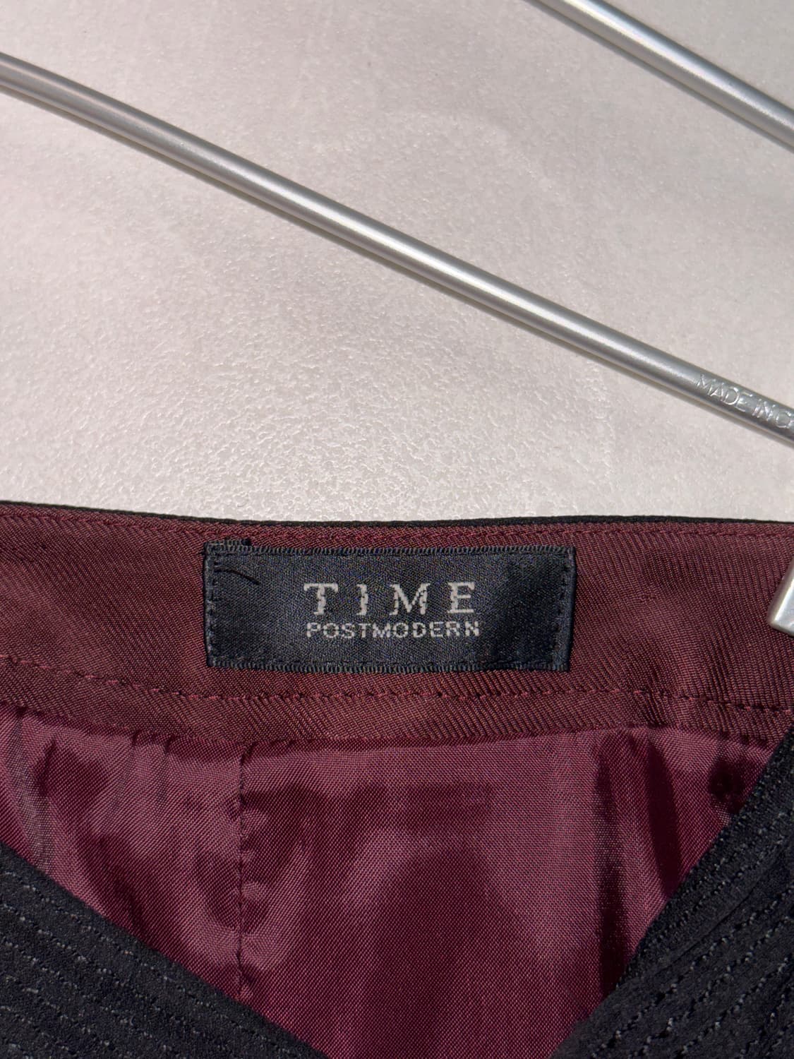 TIME red brown satin midi skirt 상품이미지4