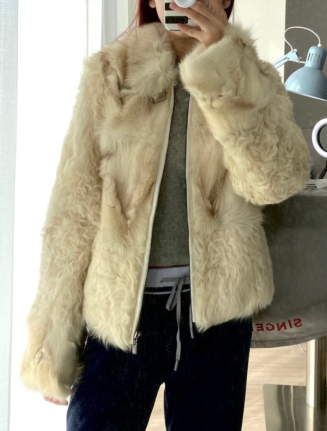 리얼 폭스퍼 양털 퍼자켓 상품이미지3