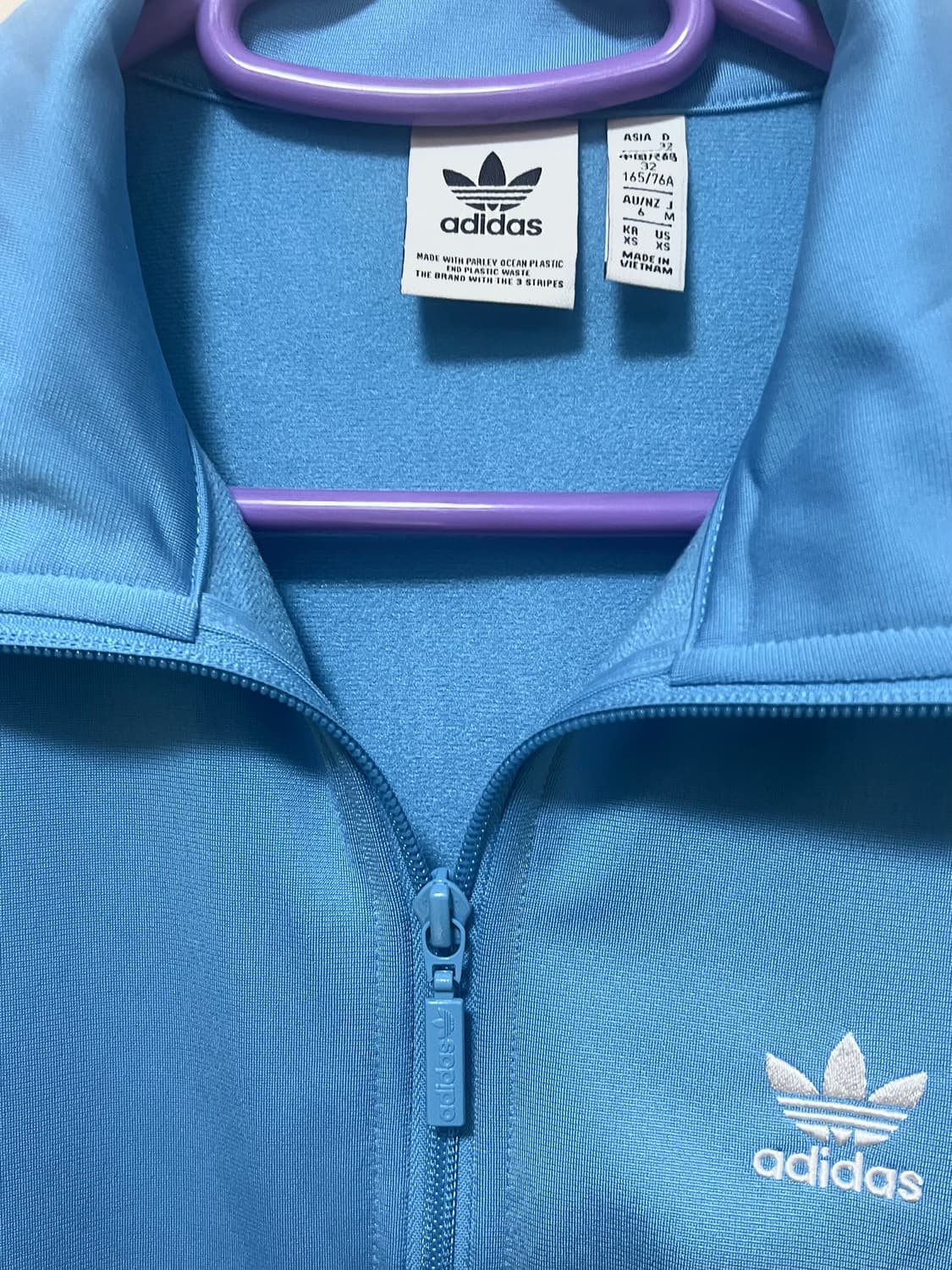 아디다스 파이어버드 트랙탑 스카이블루 xs 셋업 상품이미지3