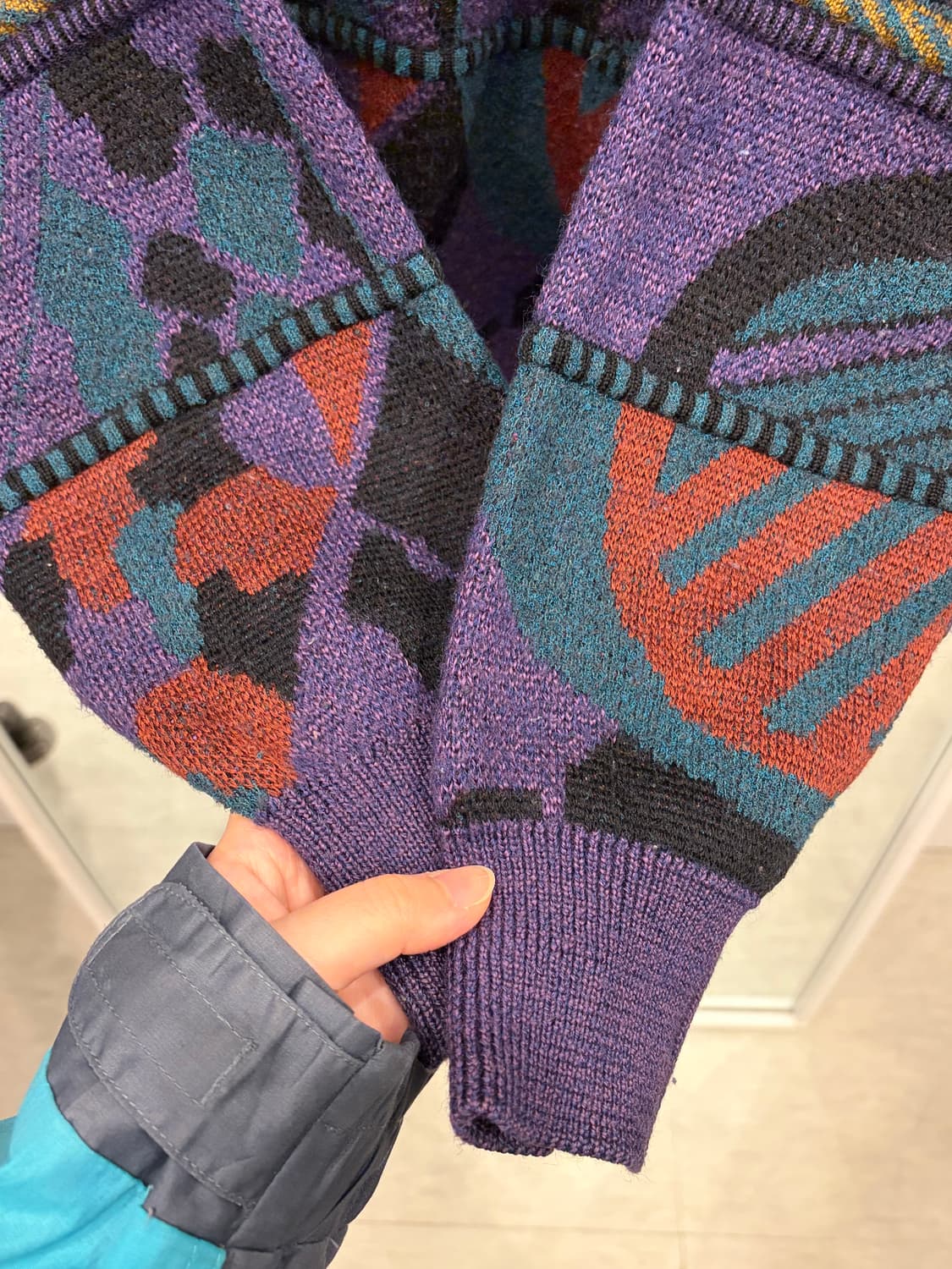 Zealzip 빈티지 멀티 컬러 케이블 니트 상품이미지3