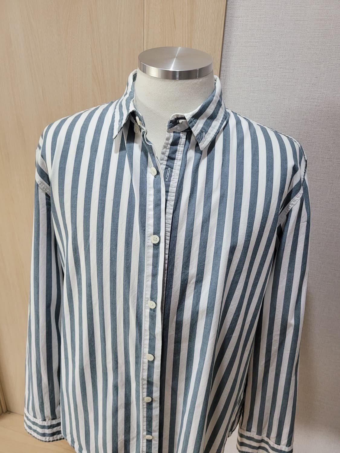 행텐 Hangten 남자 스트라이프 셔츠 105 라이트그린 상품이미지2