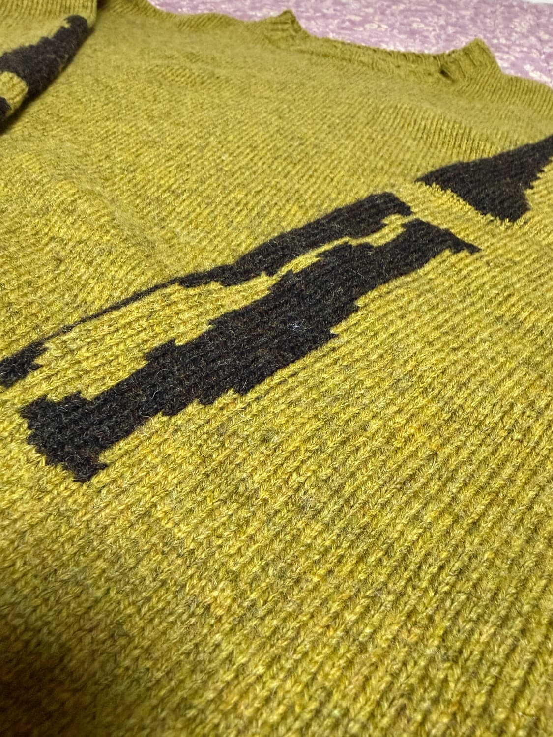 5G 울 크루넥 머스타드 상품이미지5