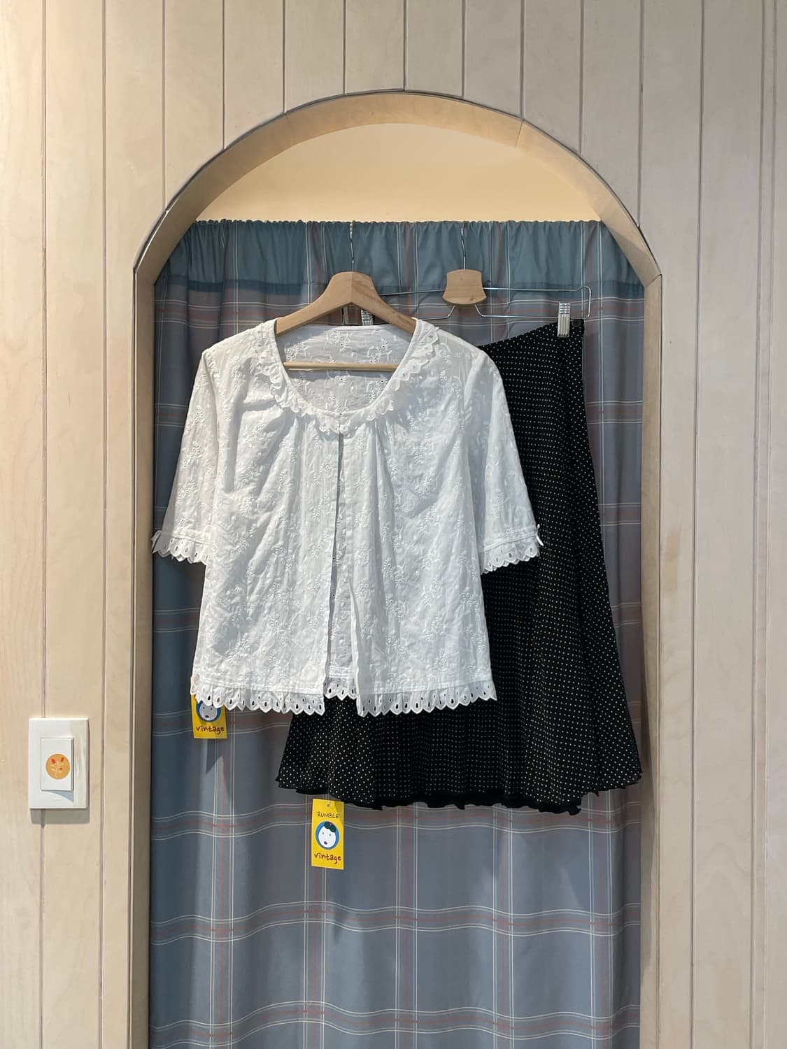 일본빈티지 밑단 레이어스커트 상품이미지2