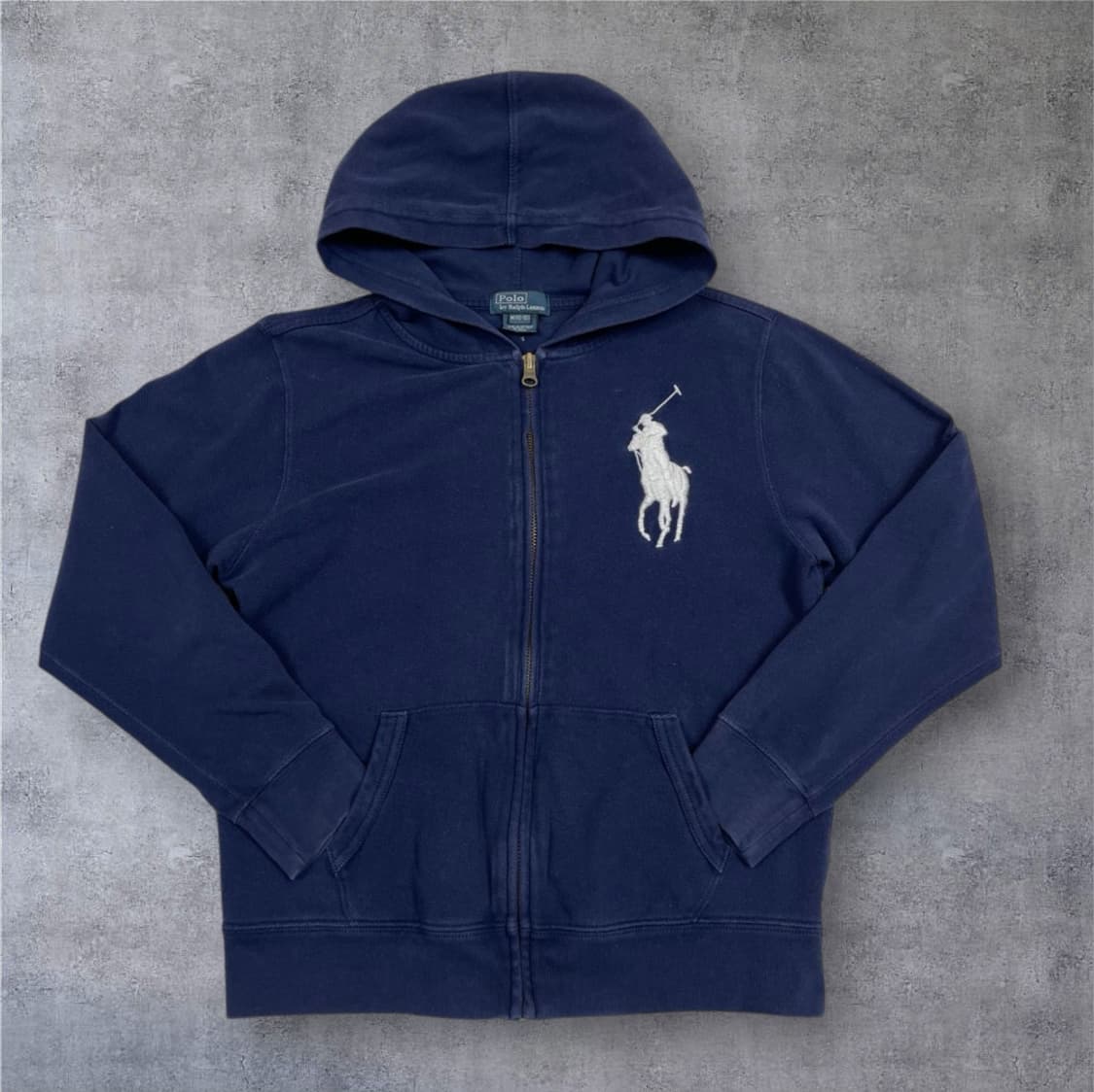 폴로 랄프로렌 네이비 빅포니 후드 집업 키즈 M(10–12) 상품이미지1