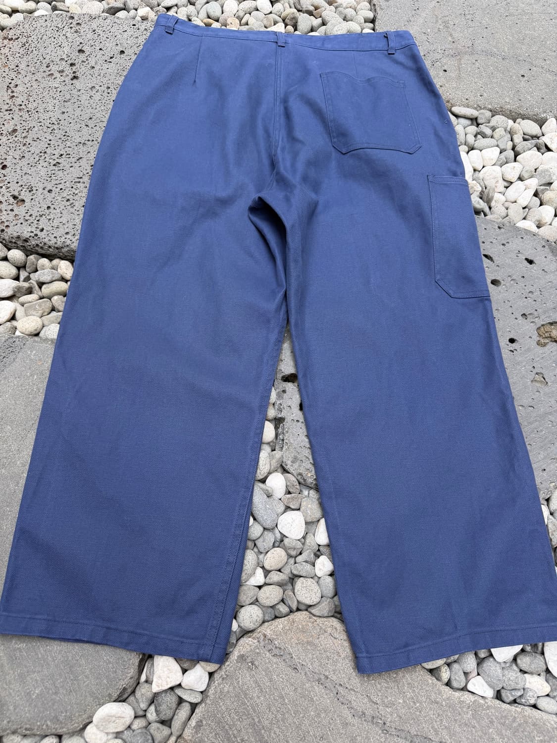2000s GREY NAVY WIDE FRENCH WORK 프렌치워크팬츠 상품이미지8