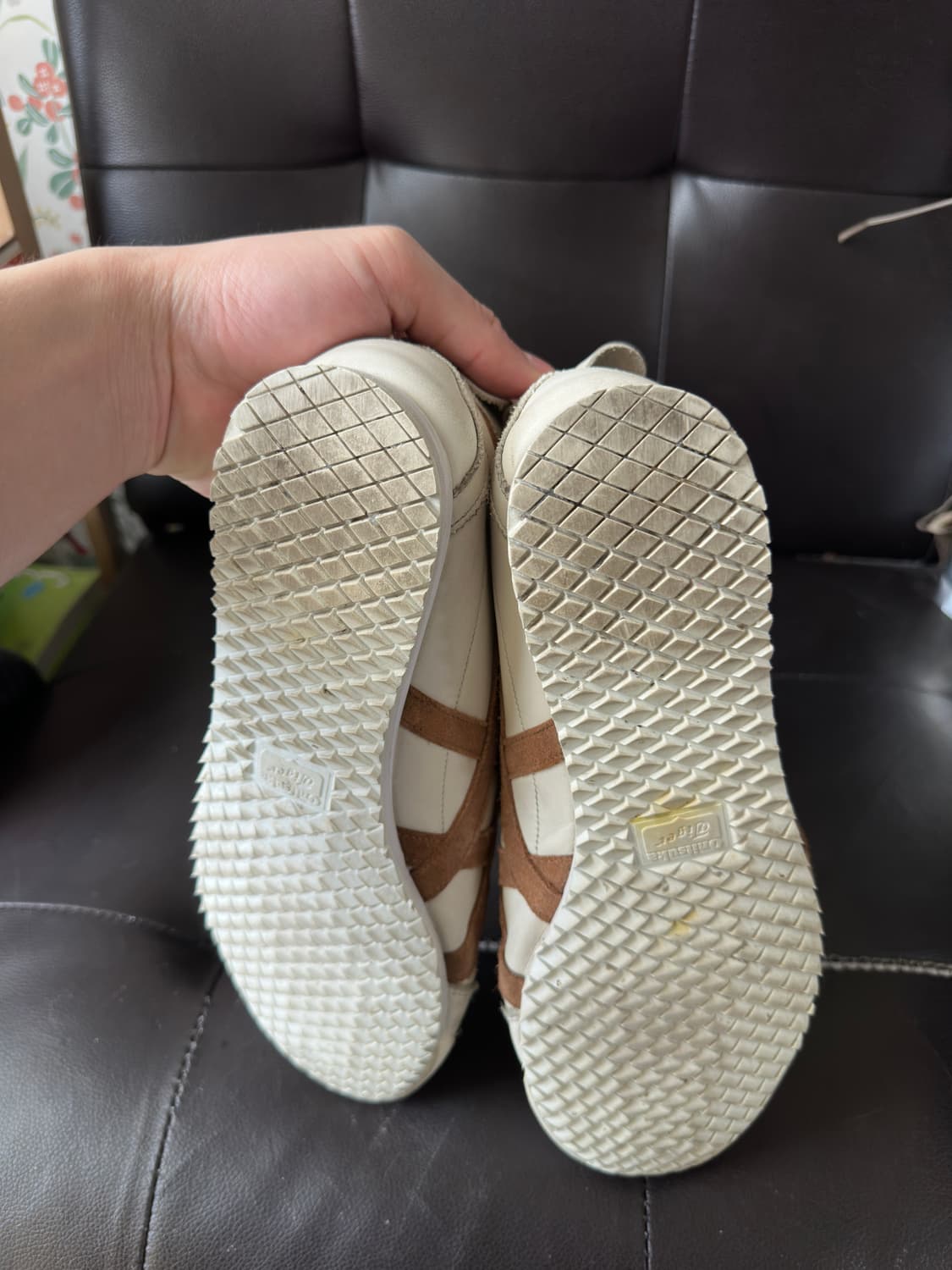 [26.5-270]오니츠카타이거 멕시코66 흰갈 스니커즈 상품이미지7