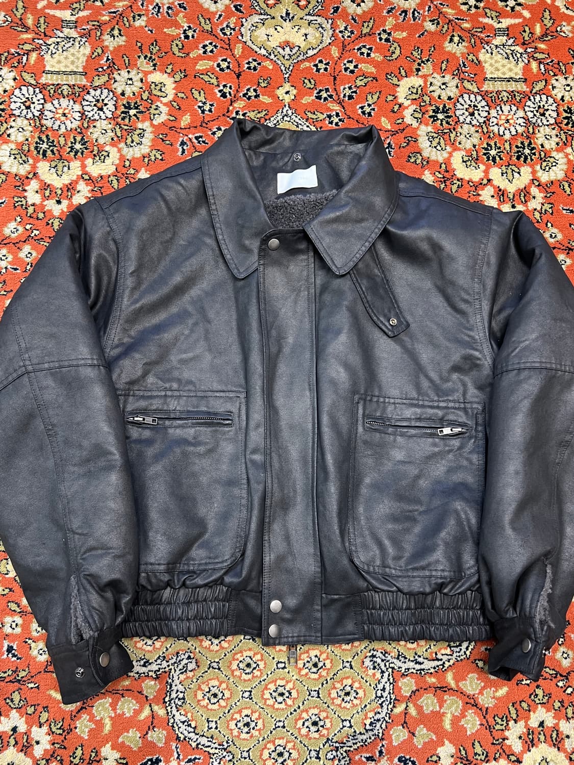 Gentle cover 크롭 무스탕 자켓 블랙 L 상품이미지2