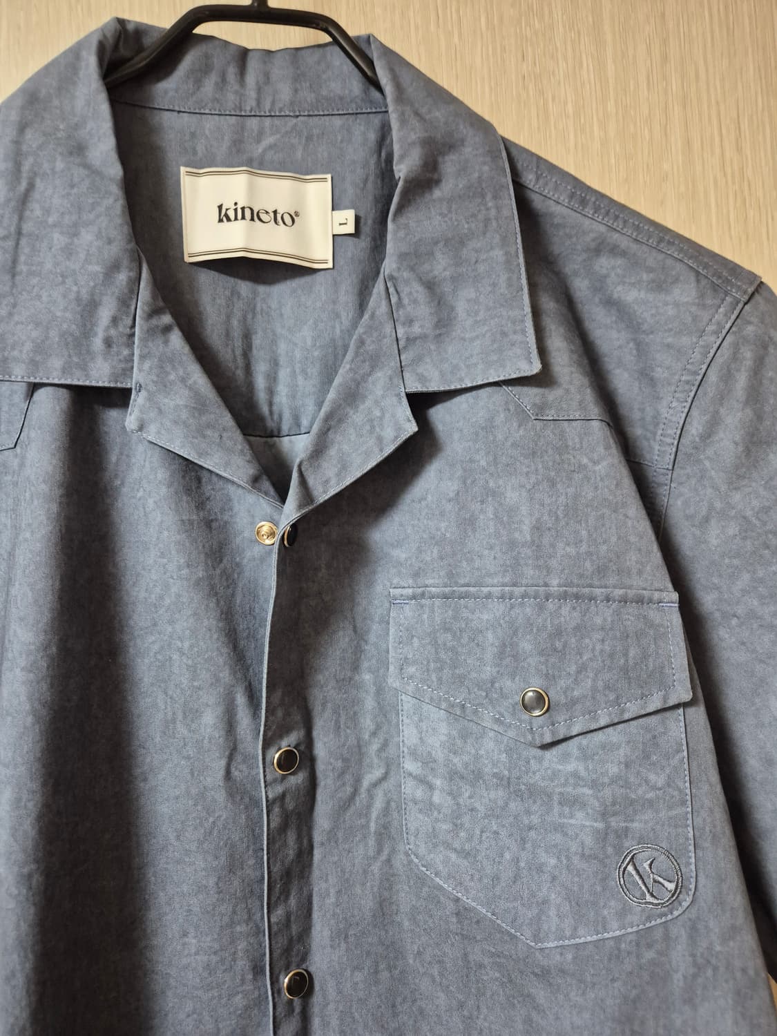 KINETO 키네토  웨스턴 밀링 오픈 카라 반팔 셔츠 라지 상품이미지6