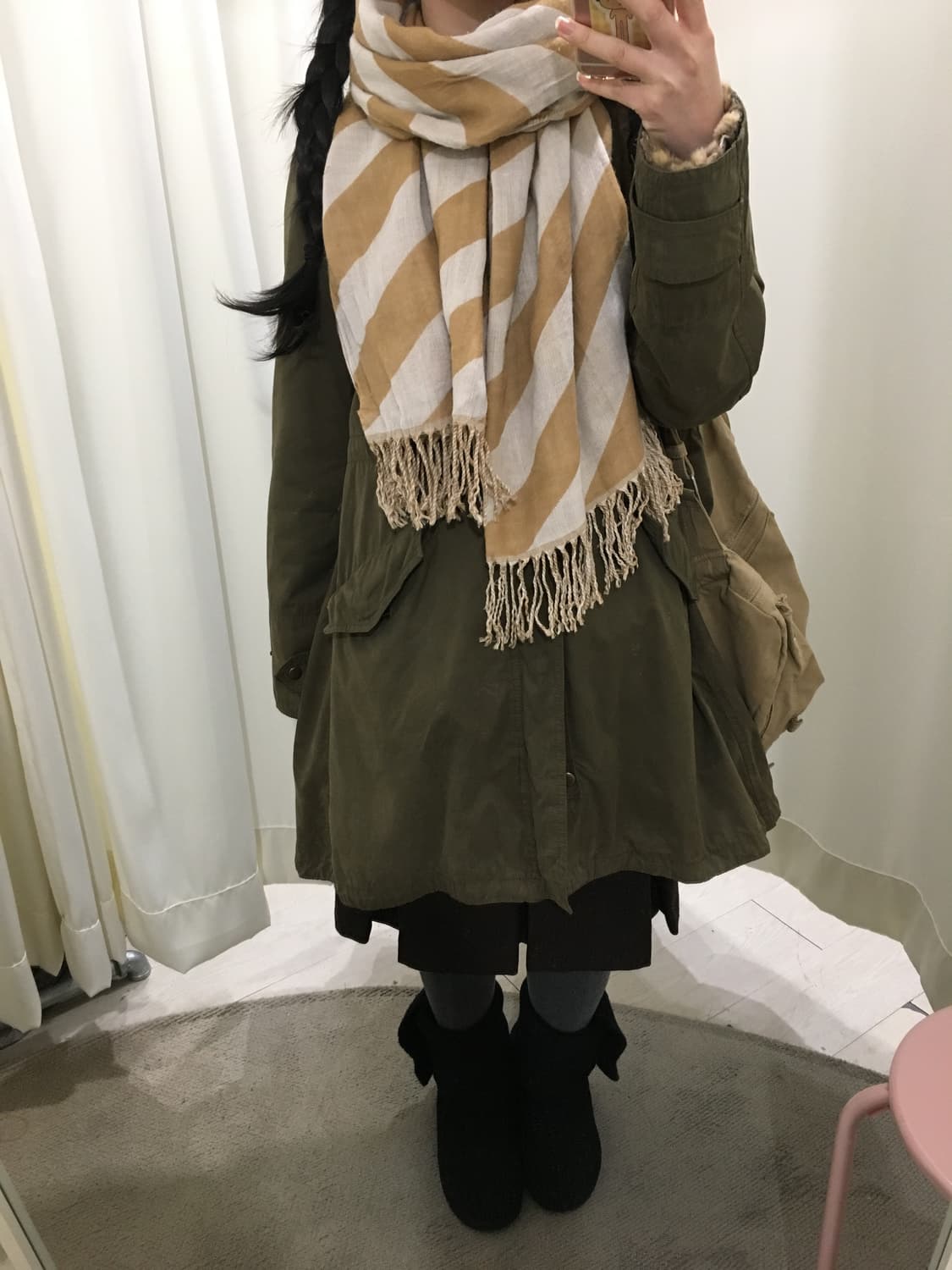 스트라이프 롱 스카프 머플러  상품이미지4