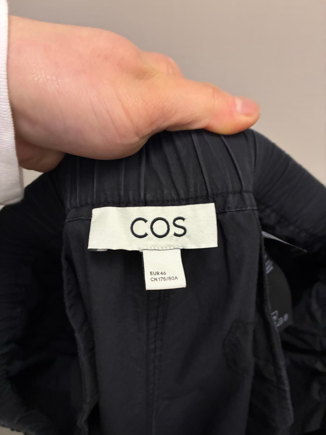 (L/30~34)COS 코스 나일론 코튼 밴딩 루즈 카고팬츠 블랙 상품이미지7